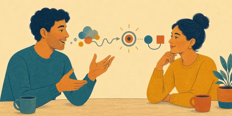 Two adults understanding the figurative meaning behind a Spanish expression