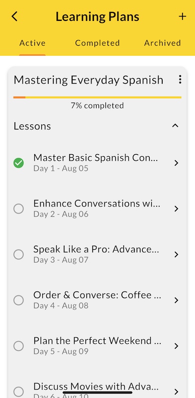 Learning Plans Feature Demo